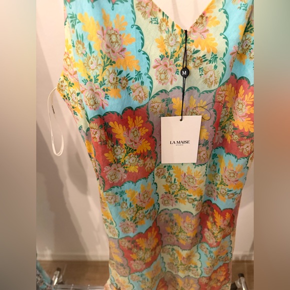 LA MAISE STUDIO Kataya Bias Midi Dress sz XL - Picture 3 of 5